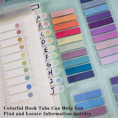 200pcs Colorful Sticky Morandi Transparent Page Markers Stic