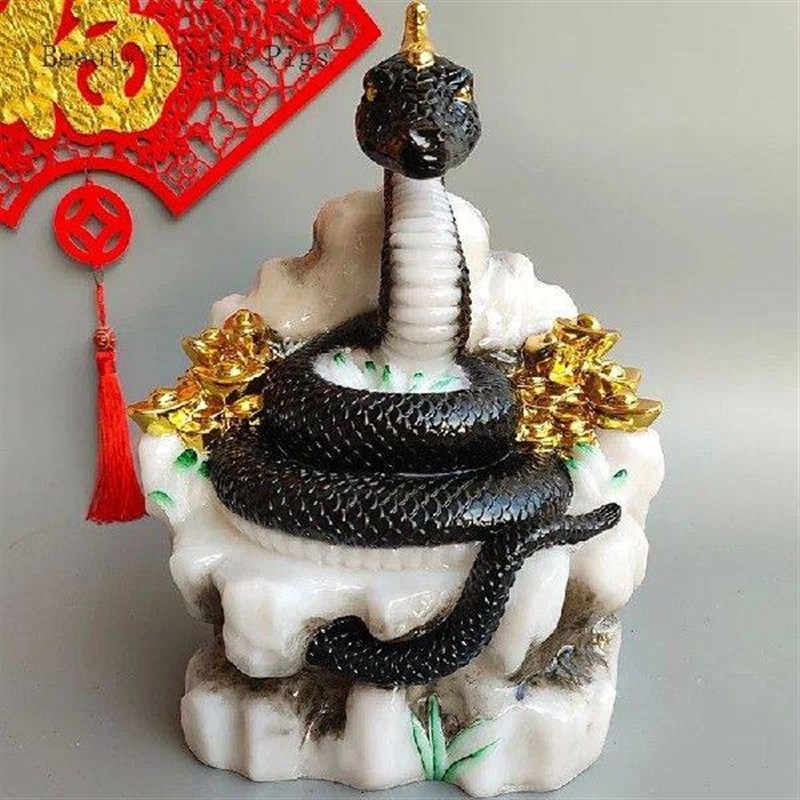 1PCS resin Chinese biomimetic animal python home foyer - 实物图