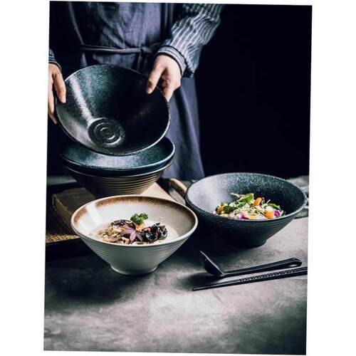 Japanese ceramic bowl commercial large ramen bowl rice bowl