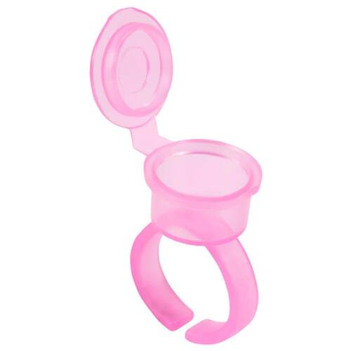 50pcs Disposable Tattoo Pigment Holder Ring Cup with Lids Pe