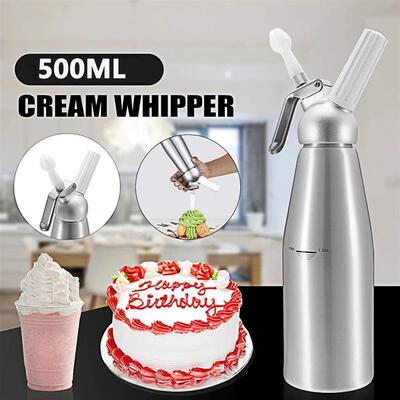 New 500ml Whipped Cream Dispenser Portable Aluminum Cream Fo