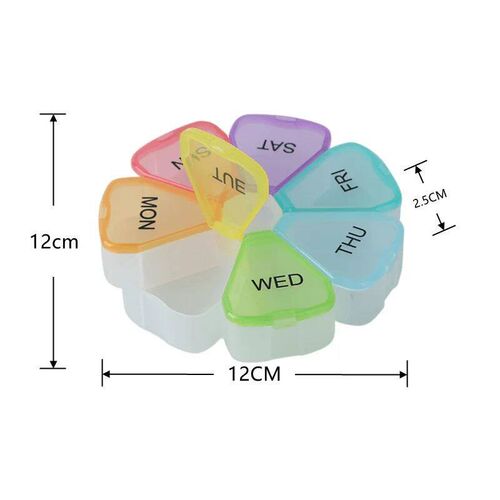 Portable Travel Vitamin Pill Box Cases Container Organizer S