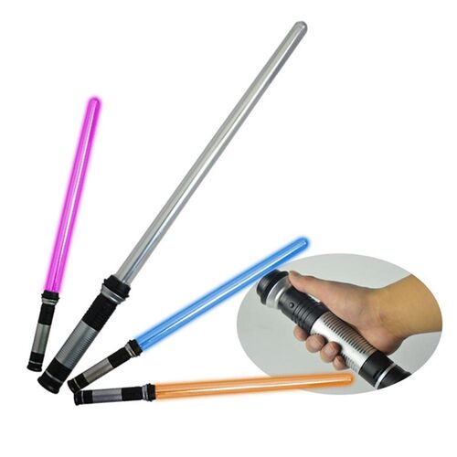 2PCS Laser Lightsaber Boy Gril Toys Sword Cosplay Light Up L