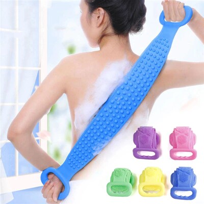 Hot Sell 5 Color Silicone Body Brush Back Scrubber Bath Towe
