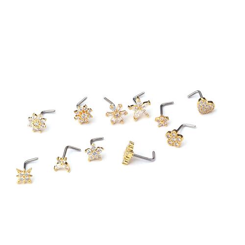 Stainless steel nose nail nose ring human body piercing