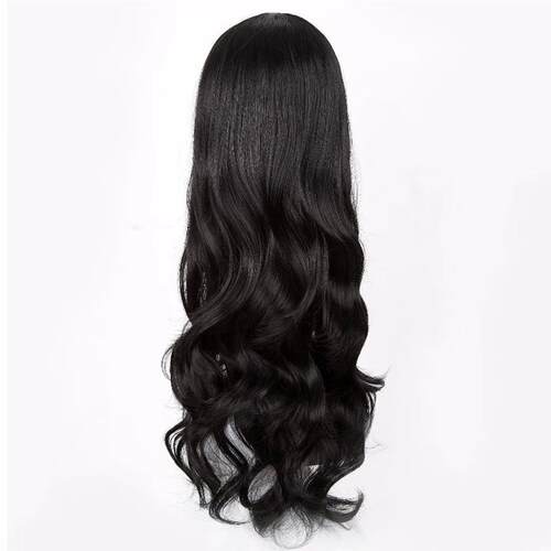Black Wig Fei-Show Synthetic Heat Resistant Fiber Long Curly