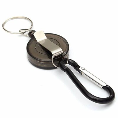 1PC Retractable Pull Keychain Badge Reel ID Lanyard Name Tag