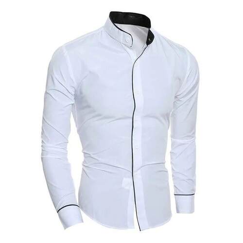 Mens Spring New Solid Color Simple Casual Korean Version Sl
