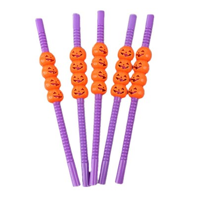 Halloween decorations Bar KTV restaurant pumpkin straw 吸管