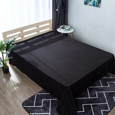 床单磨毛 plain black mono sheet sheet bed cover linen spread