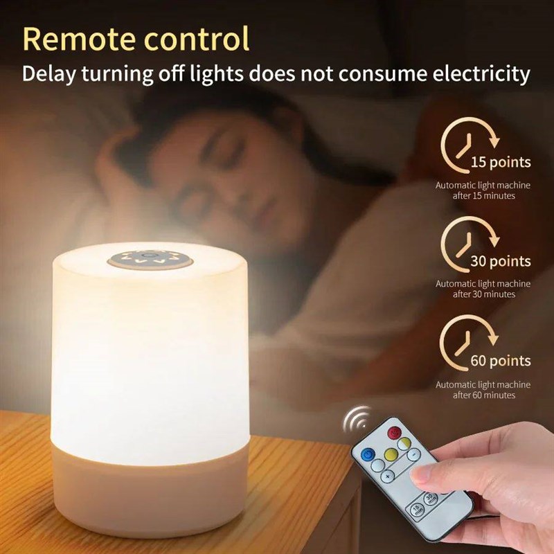 Touch Led Night Lights Dimmable Bedside Desktop lampe led Re - 实物图