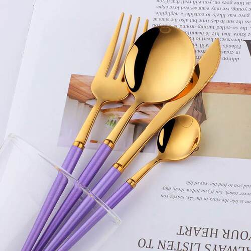 1pcs Luxury Black Flatware Stainless Steel Dinnerware Knife