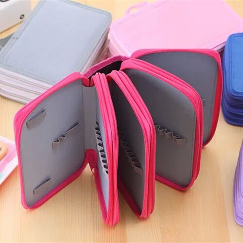 72 Holders 4 Layer Portable Oxford  School Pencils Case Pouc