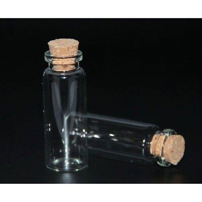 10PCS 22*60mm 14ml Mini Small Glass Bottles with Clear Cork