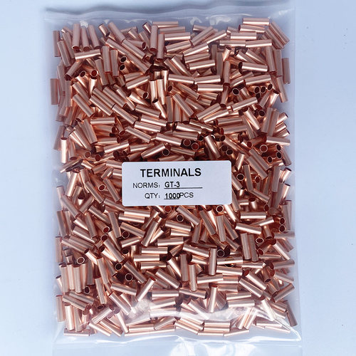 GT-3(平方)冷压接线端子GT铜管对接头并线连接器电缆铜鼻子