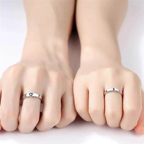 Sun Moon Couple Rings Set Open Adjustable Ring Eachother Lov