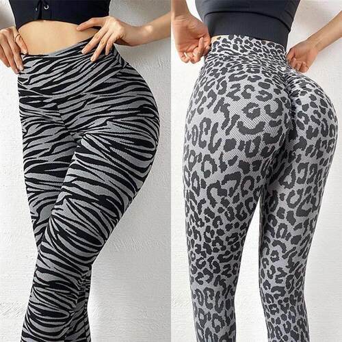 Womens high waist peach hip lifting fitness pants Leggi