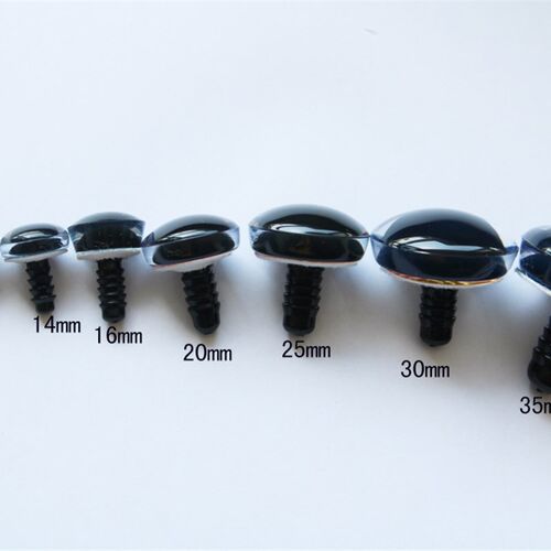 20pcs---9-12-14--16-18- 20 -24--30-35mm clear 3D glitter eye