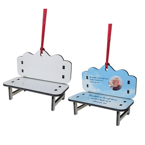 Free Shipping 10 Pcs/Lot Sublimation Blanks Memorial Bench O