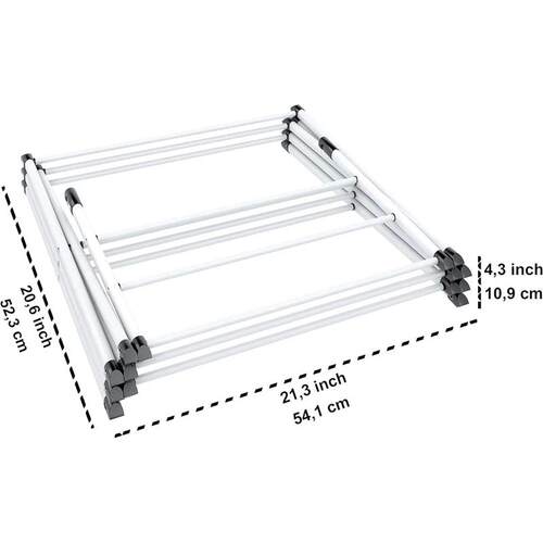 Foldable Clothes Drying Laundry Rack Clothes Airer (White)