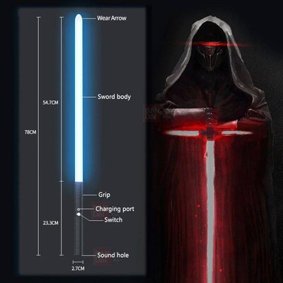Two in one lightsaber variant fluorescent stick, seven color