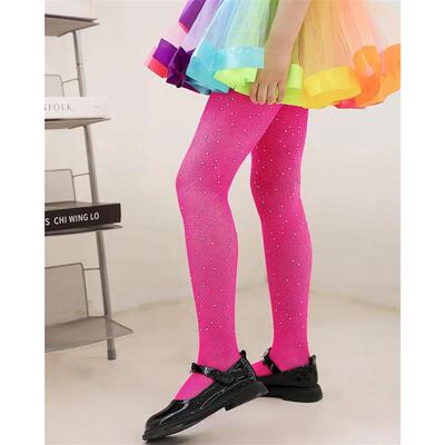 Girls Tights Kids Sparkle Tights High Waist Pantyhose Rhines