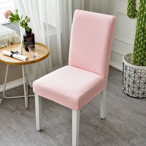 Knitted elastic chair cover, solid color, minimalist dining