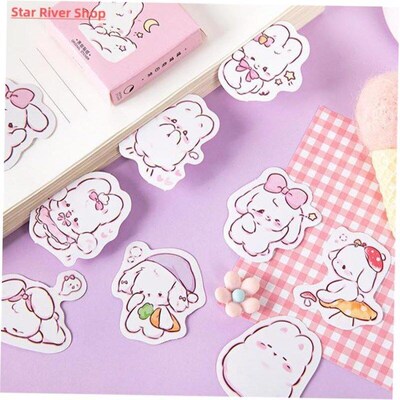 45 pcs/box Cute rabbit daily Kawaii Decoration Stickers Plan