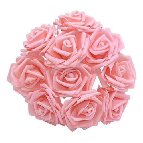 10/20/30Pcs 8cm Artificial PE Foam Rose Flowers Bridal Bouqu
