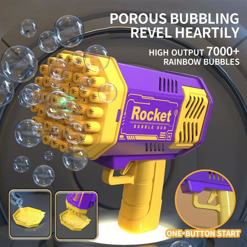40 hole handheld light bubble gun electric childrens bubble