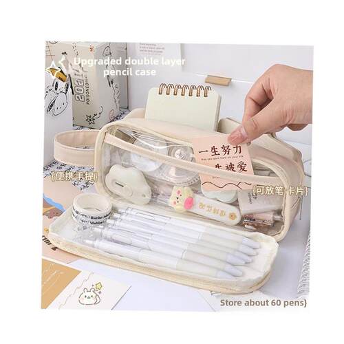 Korea Cute Pencil Cases for Girls Pencilcase Waterproof Canv
