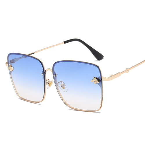 Luxury Sunglasses for Women Men Retro Metal Grandient Shades