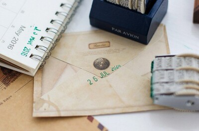 Retro Date Roller Stamp DIY Seal Clear Stamps Craft Stempels