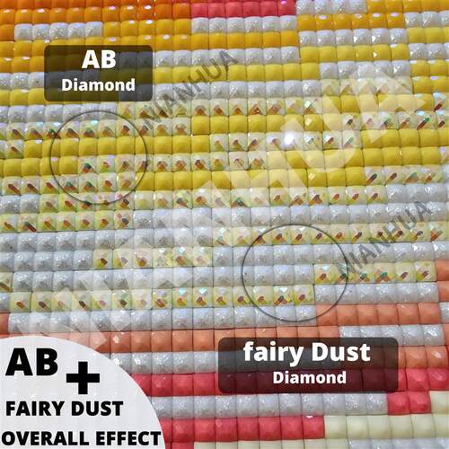 Fairy Dust AB Cartoon Girl Diamond Painting Beauty Girl Warr