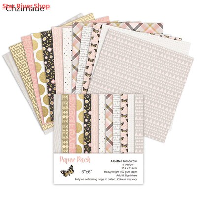 Lychee Life 12 Sheets Flower Scrapbooking Paper Art Backgrou