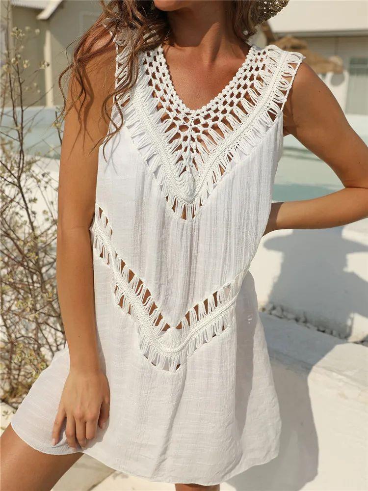 Beach Dress Tunic ver Ups for Women Pareo Up Cpae Outfits ve图片