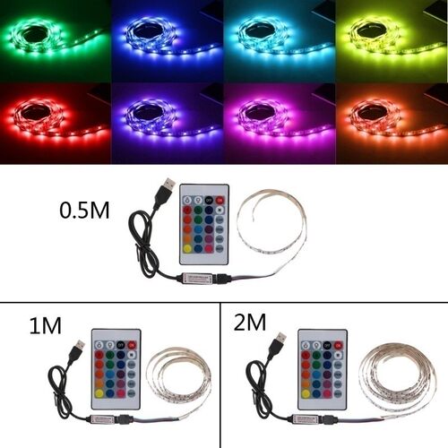USB 5V LED CoLoR RainBow STRip LighT TV BaCkgRoUnD LighTing