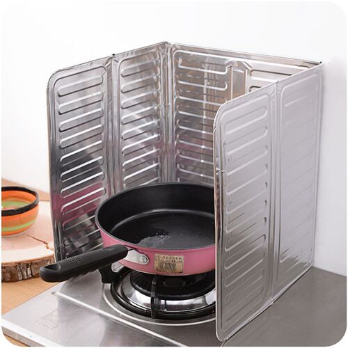 Aluminum Foldable Kitchen Gas Stove Baffle Plate Cooking Fry