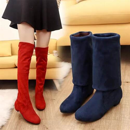 Woman over the knee boots Autumn Winter boots suede thin ela