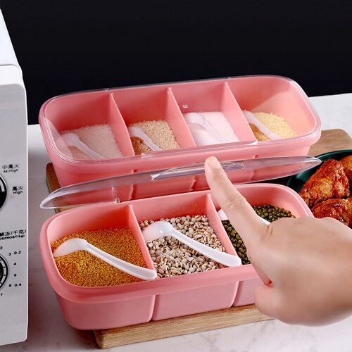 Kitchen Seasoning Box Set Wallmounted Shelf Spice ContainerH