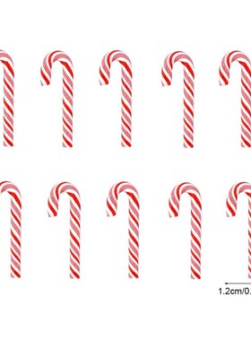 10/30/50Pcs Mini Candy Cane Christmas Decoration Red White R