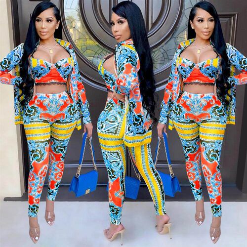 Vavcy  autumn pant women set blouse embroidery side bikini a