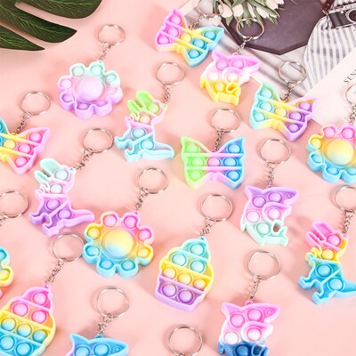 Creative Kids Rainbow Stress Relief Keychain Decompression T