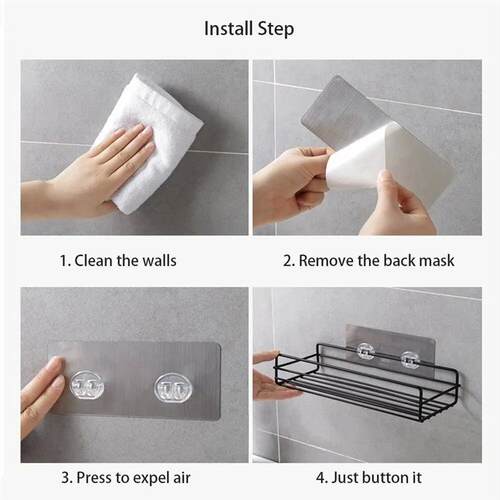 Bathroom Shelf Kitchen Organizer Shelves Iron Shower Caddy S