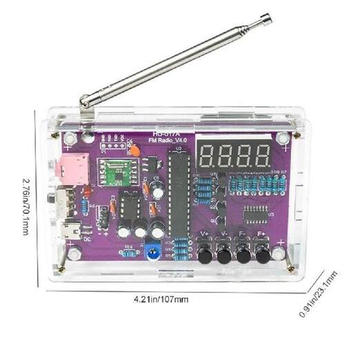 RDA5807S FM Radio Electronic Kit 87-108MHz Digital Display