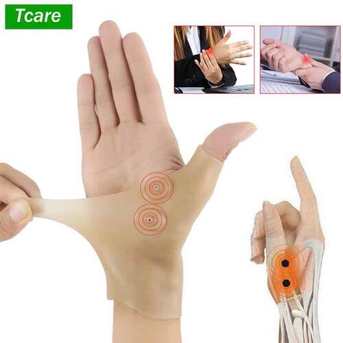 Tcare 1Pcs Magnetic Therapy Wrist Hand Thumb Support Gloves