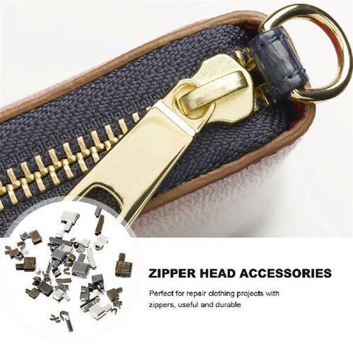 24 Set Sliders Zipper Retainer Accessories Head Fastener