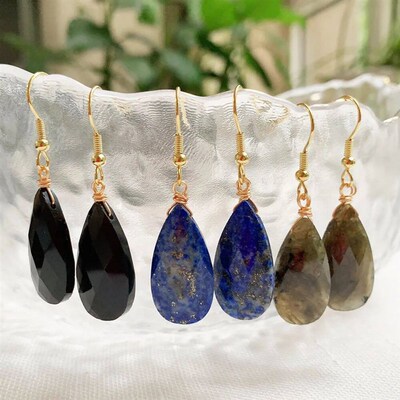 Elegant Natural Crystal Earring for Women Shining Long Tasse