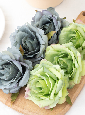 5pcs Rose Heads Artificial Silk Flowers for Wedding Home Par