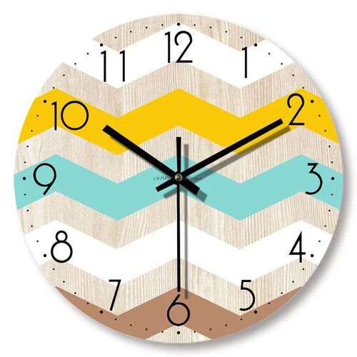Vintage Wood Grain Simple Wall Clocks Silent Creative Living